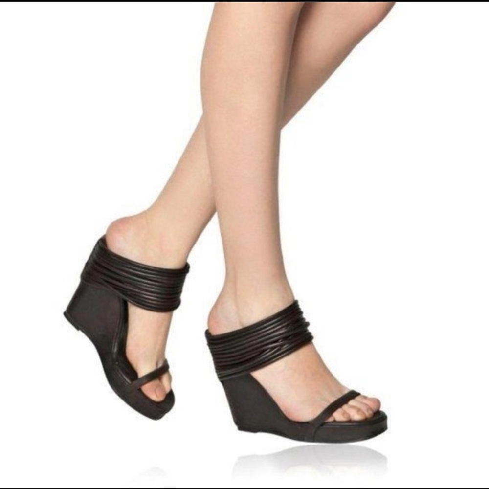 Rick Owens Multi Strap Slave Wedge/ Black/ 8